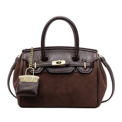 【品牌直营】超火麂皮手提凯莉包