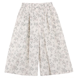 允儿妈女童夏季新款韩系碎花防蚊裤宝宝纯棉休闲裤儿童洋气裤子潮