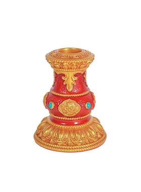 藏式转金筒底座摆件树脂手工彩绘