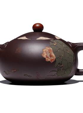 名壶秋月紫砂壶宜兴名家紫泥茶具