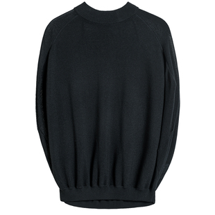 322WORKHOUSE黑色蝙蝠袖针织短袖上衣女2025新款夏季轻薄罩衫B748