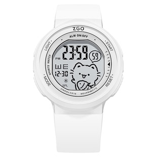 正港线条小猫女生手表女款初高中小学生儿童只看时间高颜值电子表