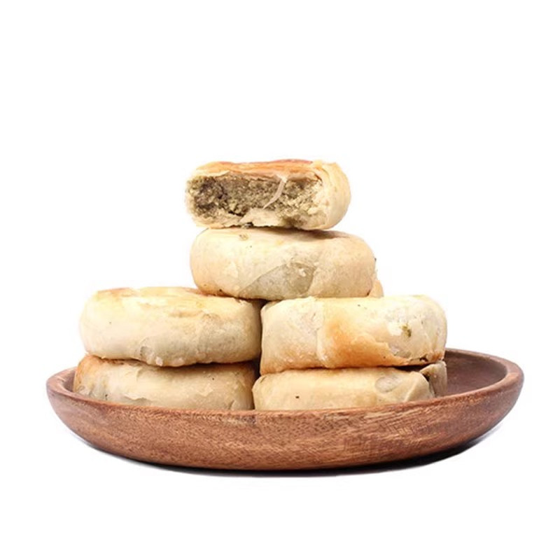 老式月饼遂昌石练传统红绿丝苏式酥皮芝麻百果掉渣月饼10个纸筒装