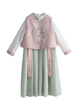 儿童汉服春秋超仙马甲襦裙