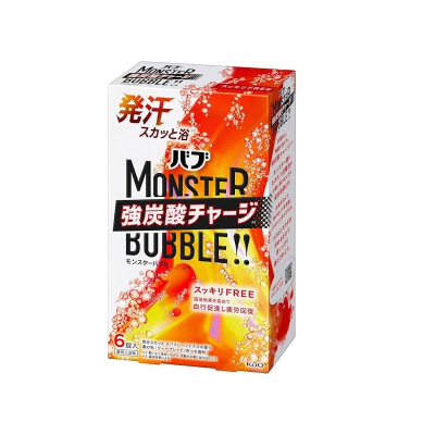 日本KAO花王BIG级强碳酸浴盐缓压抗疲劳暖身发汗泡澡入浴剂70g6块