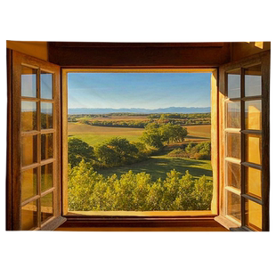 窗户风景挂布背景布卧室床头装饰墙布宿舍挂毯ins房间画布背景墙