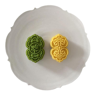 50g63g新款国风如意造型绿豆糕冰皮月饼模具国潮中式烘焙工具包邮