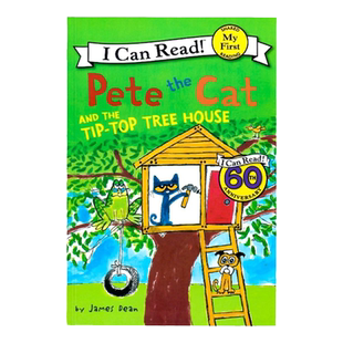 My First I Can Read系列 英文原版绘本 皮特猫和书屋 Pete the Cat and the Tip-Top Tree House 儿童英语绘本分级阅读图画故事书