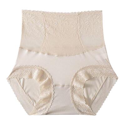 无痕蕾丝内裤高腰收腹收小肚子女
