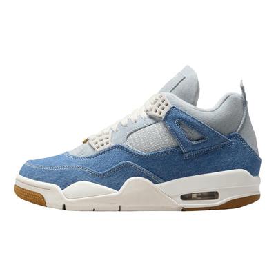 NIKE耐克女鞋AJ4混搭牛仔布JORDAN 4运动鞋复古篮球鞋IB6716-100