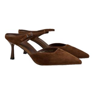 fed尖头高跟鞋女夏季新款女鞋复古穆勒鞋真皮半拖女款S0331-ZC679