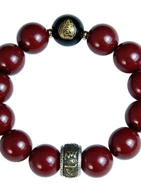 本命年紫金朱砂原创设计手链手串