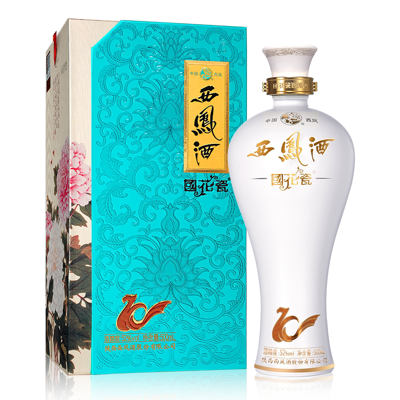 西凤酒52度国花瓷10年凤香型白酒/调香白酒