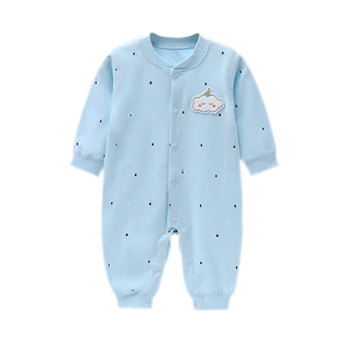 新生婴儿连体衣纯棉春秋装男女宝宝衣服哈衣满月幼儿连身衣爬服冬