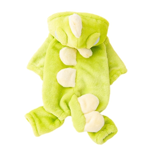 小猫咪衣服秋冬加绒保暖四脚法兰绒恐龙装金渐层橘猫狗狗冬天衣服