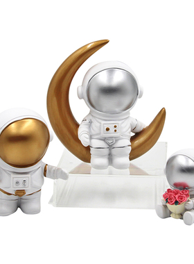 树脂可爱风ins宇航员摆件装饰品