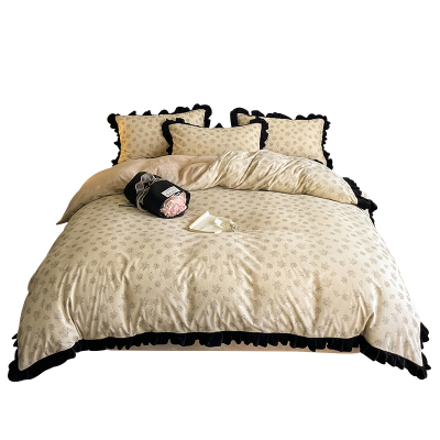 加厚保暖法式珊瑚绒四件套牛奶绒