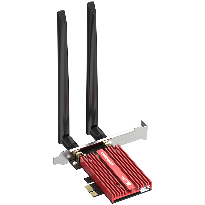 COMFAST WiFi7无线网卡BE200英特尔AX210台式机电脑8774M千兆三频2.4G/5G/6G蓝牙5.4千兆PCIE接口wifi接收器