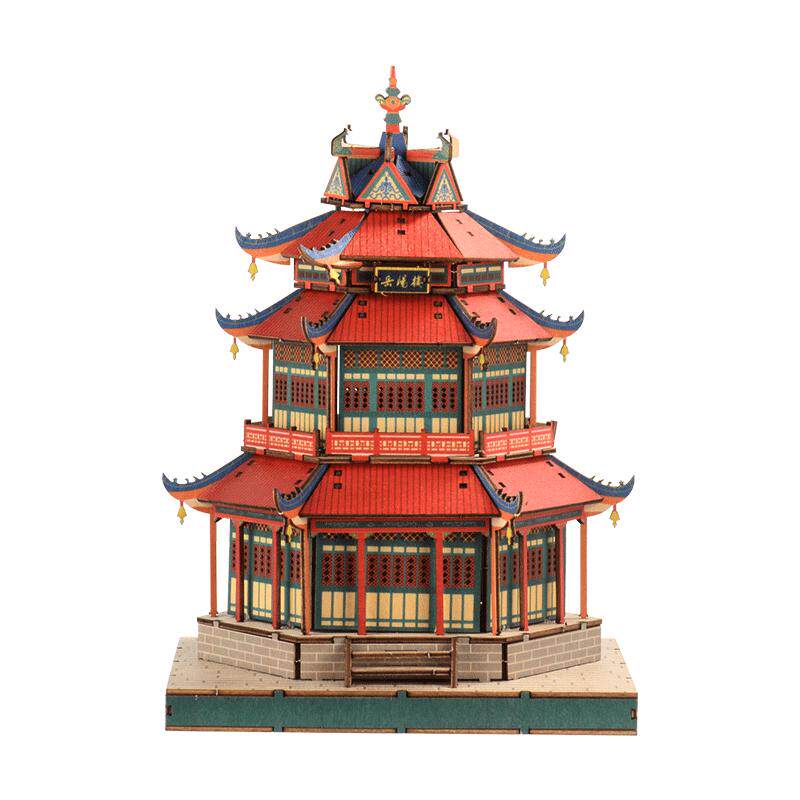 古建筑拼装模型凉亭岳阳楼摆件