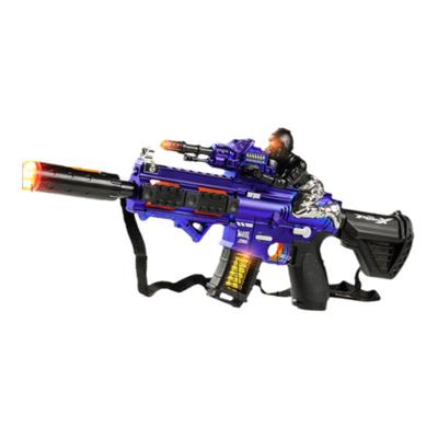 儿童玩具枪男孩声光音乐男宝电动冲锋枪模型4声音机关男童2岁宝宝