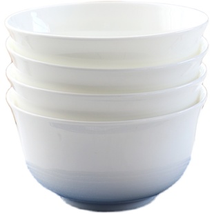 纯白碗家用骨瓷米饭碗陶瓷小汤碗酒店餐具面碗吃饭碗白瓷碗简约