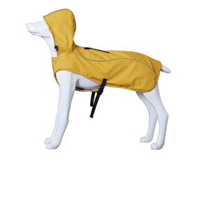 狗狗雨衣中型大型犬杜宾金毛柴犬反光带帽斗篷式宠物雨披防水衣服