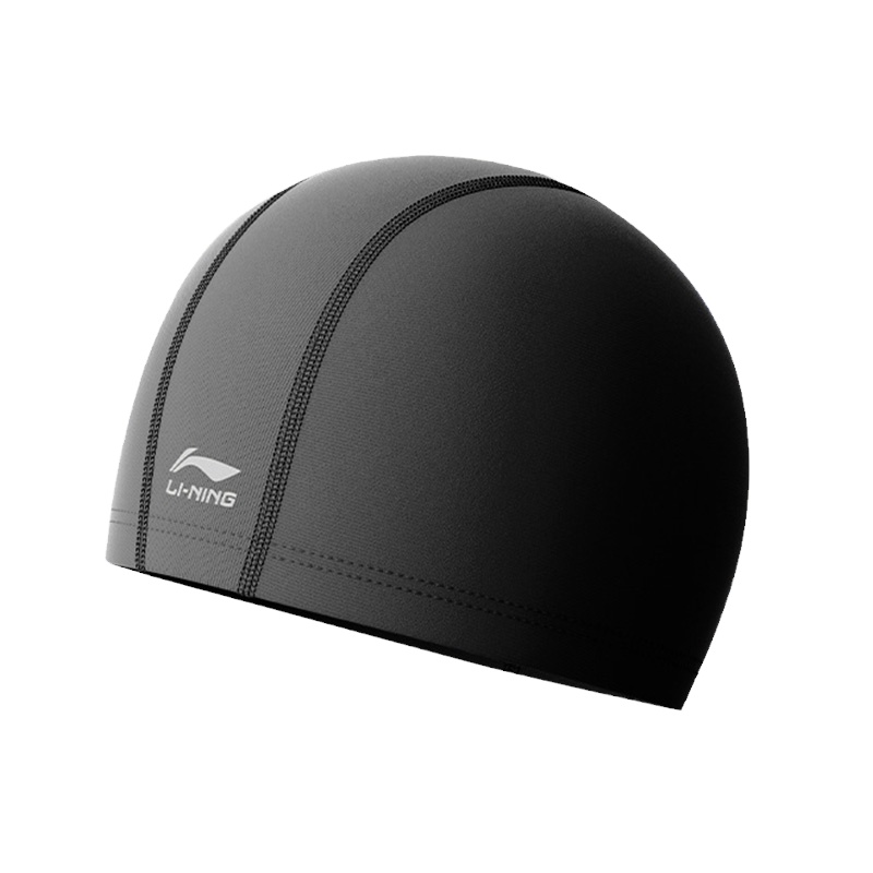 李宁泳帽女款游泳帽成人男专业布料护耳不勒头舒适布帽泳镜套装备