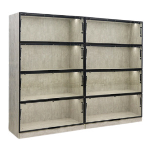 手办展示柜定制实木液压翻门乐高展示柜模型家用书柜展示柜防尘GK