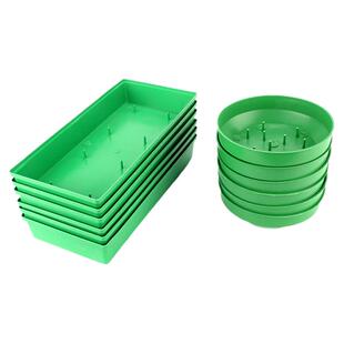 花泥托盘塑料插花针盘长方形针盘插花底座圆形针盘绿碗会议工具