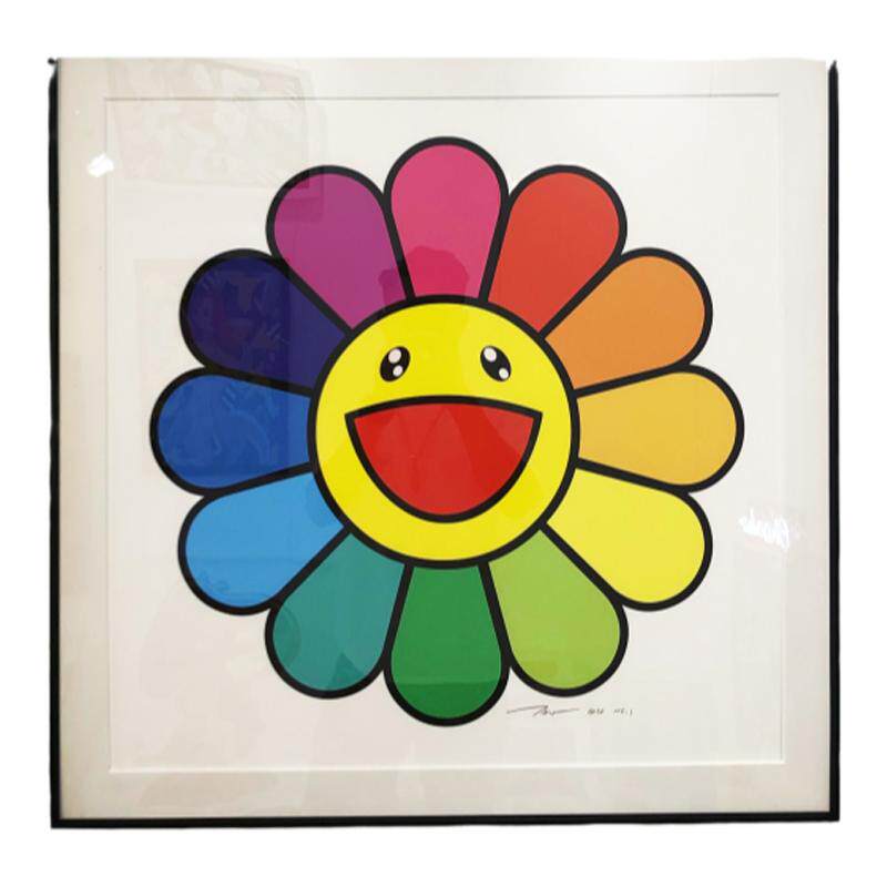 太阳花卧室版画村上隆潮流装饰画