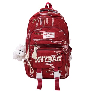 书包ins小众高颜值小学生三到六年级女初中生白色大容量双肩背包