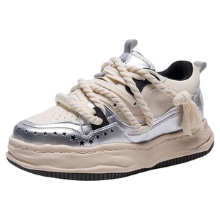 RELAXURSELF增高鞋男士高级感痞帅鞋子男潮鞋百搭面包鞋情侣板鞋