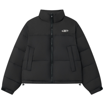 HaloLuu黑色短款肯豆羽绒服