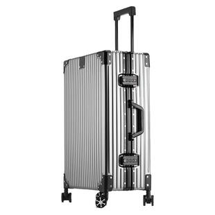 花花公子全铝镁合金行李箱男24寸拉杆箱万向轮女20登机箱26旅行箱