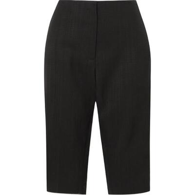 TOTEME 春夏女黑色高腰梭织短裤休闲裤