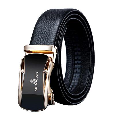 稻草人男士真皮自动扣休闲皮带