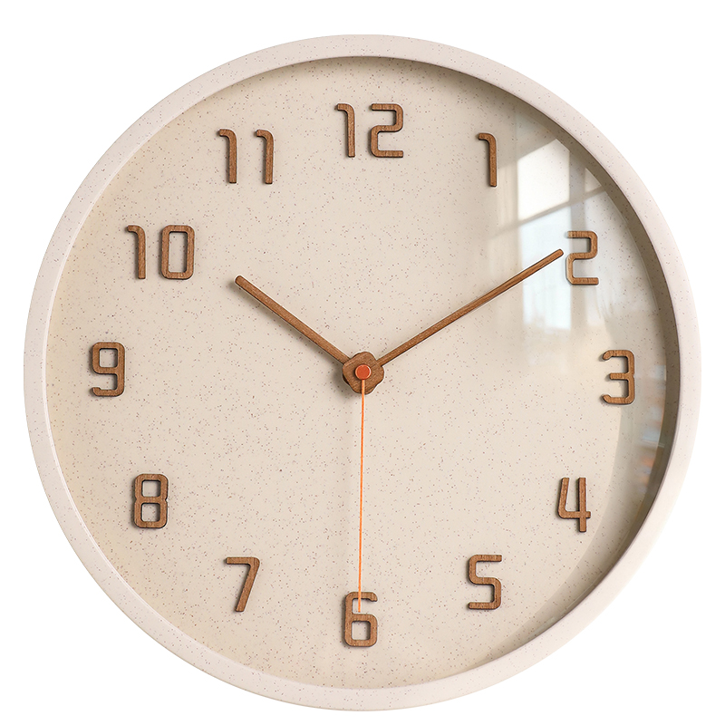 2025新款简约挂钟家用客厅静音卧室免打孔时钟挂墙高级感极简钟表