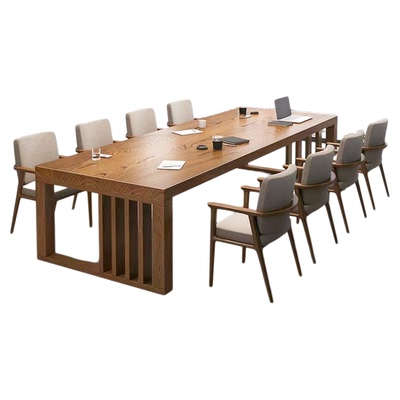 简约实木长方形自由组合会议桌