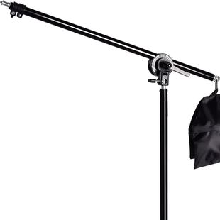 摄影顶灯架横臂架横杆顶灯架摄影棚拍照直播小型闪光灯补光灯摄影灯灯架悬臂架柔光箱便携横臂架万向转接轮