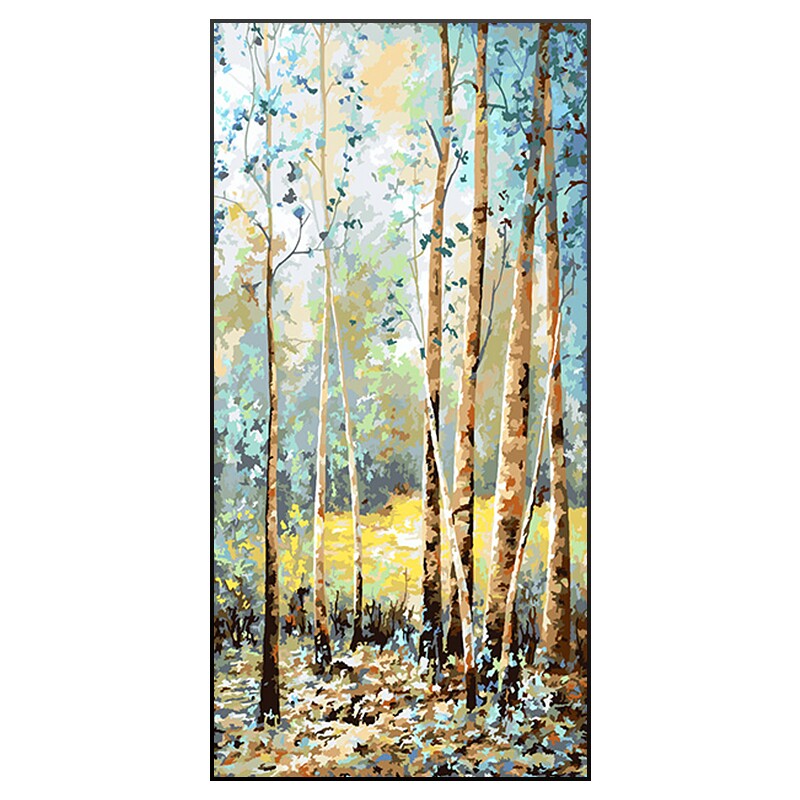 diy风景玄关减压数字油画填色
