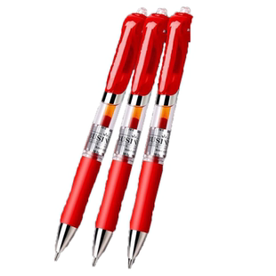 红笔教师批改神器按动红色中性笔批改作业神器子弹头老师学生标记