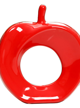 简约抽象苹果摆件酒柜陶瓷器