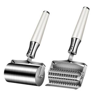 304不锈钢手动切面器食品级滚轮切面刀削面片家用多功能推面神器