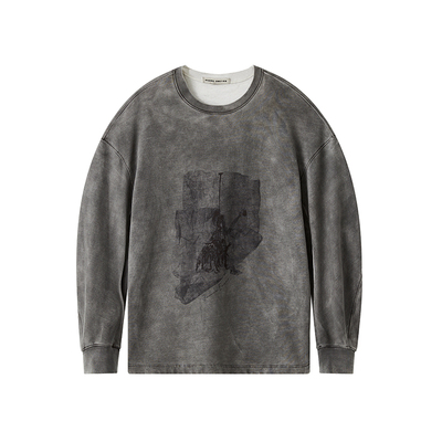 原创数码直喷印花廓形卫衣