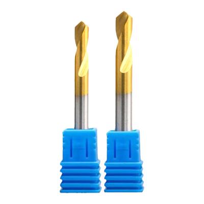 工厂直槽白钢镀钛定点钻90度