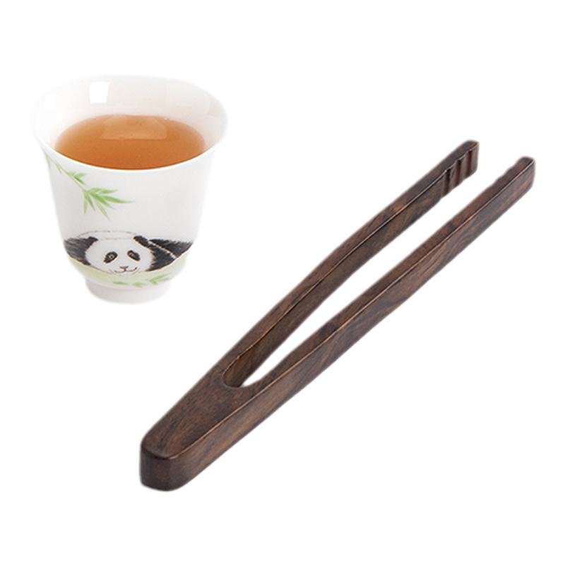 南山先生 黑檀木一体茶夹手工家用 茶夹子茶杯镊子功夫茶具配件