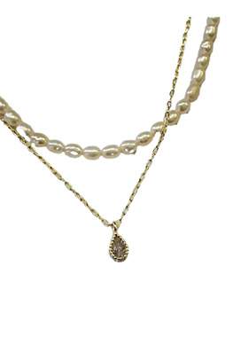 原创设计法式天然淡水水滴小珍珠