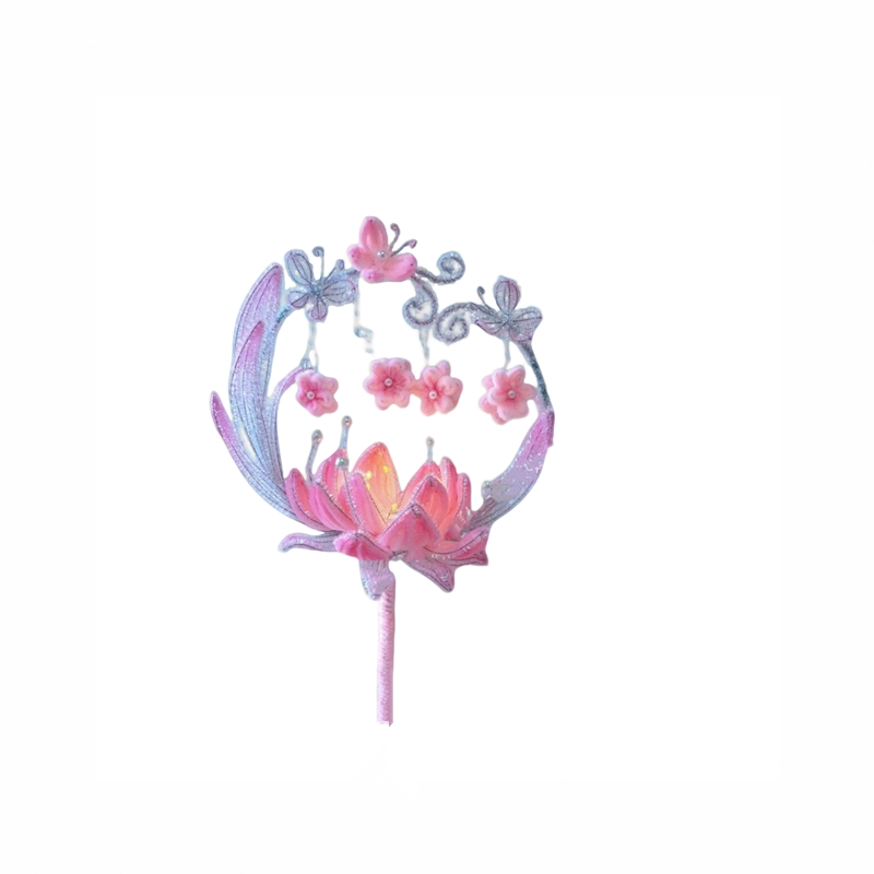浪漫蝴蝶荷花扭扭棒灯笼材料包
