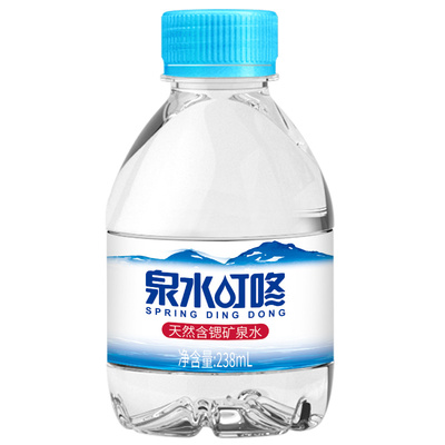泉水叮咚天然含锶矿泉水矿泉水