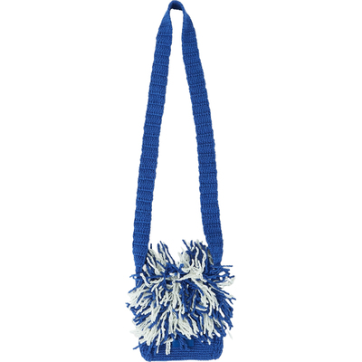 【礼物】Ader Error 女钩编棉质蓝色单肩包